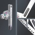 折れ畳式 PCスタンド ノートパソコン スタンド 冷却ファン付き アルミニウム合金製 ノートパソコンスタンド iPad スタンド  Silver/Black/Pink 全3色 SKU:PC08022024019 - Image 5
