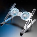 折れ畳式 PCスタンド ノートパソコン スタンド 冷却ファン付き アルミニウム合金製 ノートパソコンスタンド iPad スタンド  Silver/Black/Pink 全3色 SKU:PC08022024019