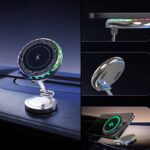 スマホホルダー 360度回転可能 車載ホルダー ダッシュボードホルダー PD15Wワイヤレス充電器  全機種対応 スマホ アンドロイド 全機種対応  SKU:PC08022024026 - Image 5