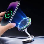 スマホホルダー 360度回転可能 車載ホルダー ダッシュボードホルダー PD15Wワイヤレス充電器  全機種対応 スマホ アンドロイド 全機種対応  SKU:PC08022024026 - Image 2