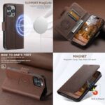 iPhone 16 Pro Max 手帳型ケース magsafe対応レザー ケース 手帳型ケース iPhone16 PUレザー ケース スマホケース 全3色 SKU:PC08022024053 - Image 13