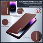 iPhone 16 Pro Max 合成革ケース 手帳型ケースiPhone 16e 対応 PU合成革 レザー ケース  手帳型ケース iPhone16 PUレザー ケース スマホケース  全5色 SKU:PC08022024058 - Image 3