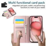 iPhone 16 Pro Max 合成革ケース 手帳型ケース iPhone16シリーズ対応 PU合成革 レザー ケース 手帳型ケース iPhone16 PUレザー ケース スマホケース  全6色 SKU:PC08022024075 - Image 3