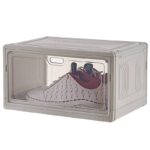 マグネット閉める可能 折りたたみ式 シューズボックス 透明 靴箱 シューズラック 収納ボックス 靴入れ  クリアシューズケース  靴収納ボックス 全2色 SKU:PC08082024026 - Image 3