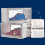 マグネット閉める可能 折りたたみ式 シューズボックス 透明 靴箱 シューズラック 収納ボックス 靴入れ  クリアシューズケース  靴収納ボックス 全2色 SKU:PC08082024026