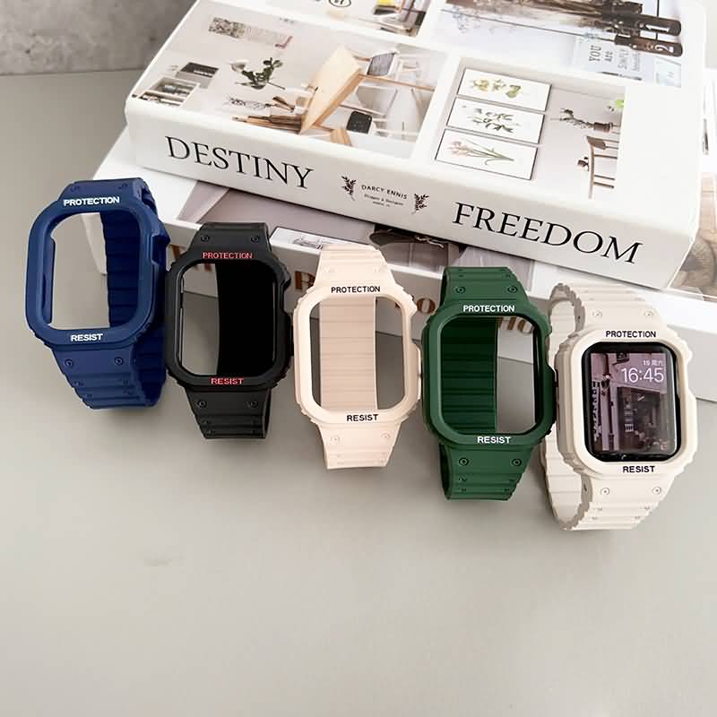 PC08152024021-14.jpg Apple Watch 44/45mm TPU製 一体型 バンド マグネット バンド AppleWatch Ultra 49mm バンド アップルウォッチ カバー 全5色 SKU:PC08152024021 - Image 1