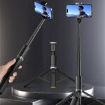 三脚ホルダー AKS01 リモコン付き 多機能自撮り棒 360°回転可能 ポータブルスタンド 1.60m 三脚スタンド vlogタブレット  360°回転 セルカ棒  SKU:PC1282024011LT - Image 11