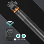 三脚ホルダー  AKT01 リモコン付き 多機能自撮り棒 360°回転可能 ポータブルスタンド 1.49m 三脚スタンド vlogタブレット  360°回転 セルカ棒 Black/Orange  SKU:PC1282024012LT - Image 2