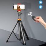 三脚ホルダー AKT08 リモコン付き 多機能自撮り棒 360°回転可能 ポータブルスタンド 1.6m 三脚スタンド vlogタブレット  360°回転 セルカ棒 全2色 SKU:PC1282024013LT - Image 3