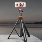 三脚ホルダー AKT08 リモコン付き 多機能自撮り棒 360°回転可能 ポータブルスタンド 1.6m 三脚スタンド vlogタブレット  360°回転 セルカ棒 全2色 SKU:PC1282024013LT - Image 5