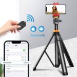 三脚ホルダー AKT08 リモコン付き 多機能自撮り棒 360°回転可能 ポータブルスタンド 1.6m 三脚スタンド vlogタブレット  360°回転 セルカ棒 全2色 SKU:PC1282024013LT - Image 2