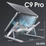 折れ畳式 PCスタンド ノートパソコン スタンド 冷却ファン付き アルミニウム合金製 ノートパソコンスタンド iPad スタンド  Silver/Black/Pink 全3色 SKU:PC08022024019 - Image 14