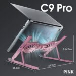 折れ畳式 PCスタンド ノートパソコン スタンド 冷却ファン付き アルミニウム合金製 ノートパソコンスタンド iPad スタンド  Silver/Black/Pink 全3色 SKU:PC08022024019 - Image 13