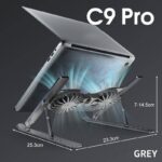 折れ畳式 PCスタンド ノートパソコン スタンド 冷却ファン付き アルミニウム合金製 ノートパソコンスタンド iPad スタンド  Silver/Black/Pink 全3色 SKU:PC08022024019 - Image 12