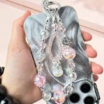 かわいい キラキラ 手首 ハンドストラップ 携帯ストラップ キラキラ キーホルダー スマホストラップ 女子 短い 可愛い スマホ スマホストラップ リストストラップ  SKU:AC04302025006 - Image 5