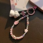 かわいい キラキラ 手首 ハンドストラップ 携帯ストラップ キラキラ キーホルダー スマホストラップ 女子 短い 可愛い スマホ スマホストラップ リストストラップ 全5色 SKU: AC04302025137 - Image 12