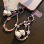 かわいい キラキラ 手首 ハンドストラップ 携帯ストラップ キラキラ キーホルダー スマホストラップ 女子 短い 可愛い スマホ スマホストラップ リストストラップ 全5色 SKU: AC04302025137 - Image 2