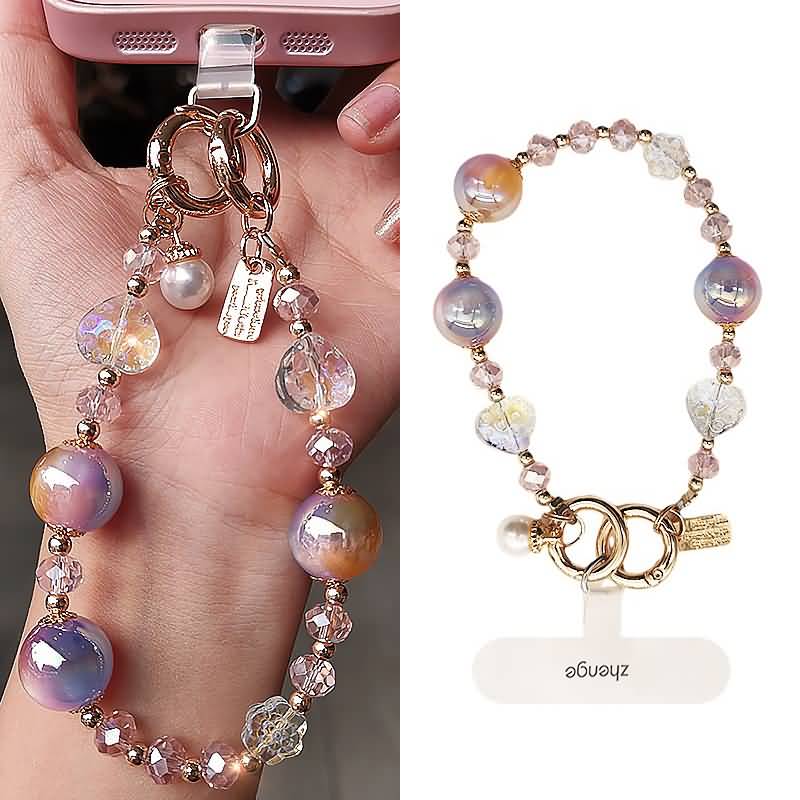 AC04302025152-01.jpg かわいい キラキラ 手首 ハンドストラップ 携帯ストラップ キラキラ キーホルダー スマホストラップ 女子 短い 可愛い スマホ スマホストラップ リストストラップ 全7色 SKU: AC04302025152 - Image 1