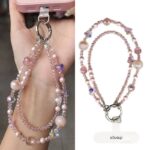 かわいい キラキラ 手首 ハンドストラップ 携帯ストラップ キラキラ キーホルダー スマホストラップ 女子 短い 可愛い スマホ スマホストラップ リストストラップ 全4色  SKU: AC04302025155
