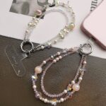 かわいい キラキラ 手首 ハンドストラップ 携帯ストラップ キラキラ キーホルダー スマホストラップ 女子 短い 可愛い スマホ スマホストラップ リストストラップ 全4色  SKU: AC04302025155 - Image 2