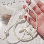 パールストラップ かわいい キラキラ 手首 ハンドストラップ 携帯ストラップ キラキラ キーホルダー スマホストラップ 女子 短い 可愛い スマホ スマホストラップ リストストラップ   SKU:AC04302025234 - Image 2