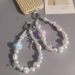 パールストラップ かわいい キラキラ 手首 ハンドストラップ 携帯ストラップ キラキラ キーホルダー スマホストラップ 女子 短い 可愛い スマホ スマホストラップ リストストラップ  全3色 SKU:AC04302025235 - Image 7