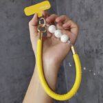 パールストラップ 合成革 手首 ハンドストラップ 携帯ストラップ キラキラ キーホルダー スマホストラップ 女子 短い 可愛い スマホ スマホストラップ リストストラップ  全9色 SKU:AC04302025238 - Image 4