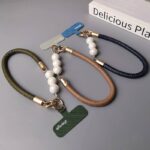 パールストラップ 合成革 手首 ハンドストラップ 携帯ストラップ キラキラ キーホルダー スマホストラップ 女子 短い 可愛い スマホ スマホストラップ リストストラップ  全9色 SKU:AC04302025238 - Image 2