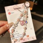 かわいい キラキラ 手首 ハンドストラップ 携帯ストラップ  キラキラ キーホルダー スマホストラップ  女子 短い 可愛い スマホ スマホストラップ   リストストラップ 全4色 SKU:AC04302025240 - Image 9