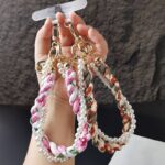 かわいい キラキラ 手首 ハンドストラップ 携帯ストラップ キラキラ キーホルダー スマホストラップ 女子 短い 可愛い スマホ スマホストラップ リストストラップ 全7色 SKU:AC05092025035 - 画像 (2)