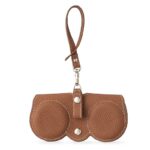 メガネケース 本革レザー眼鏡収納袋 ストラップ付き サングラスケース 薄型 眼鏡ケース