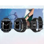 アップルウォッチ バンド 一体型バンド メタル ケース 保護ケース 一体型