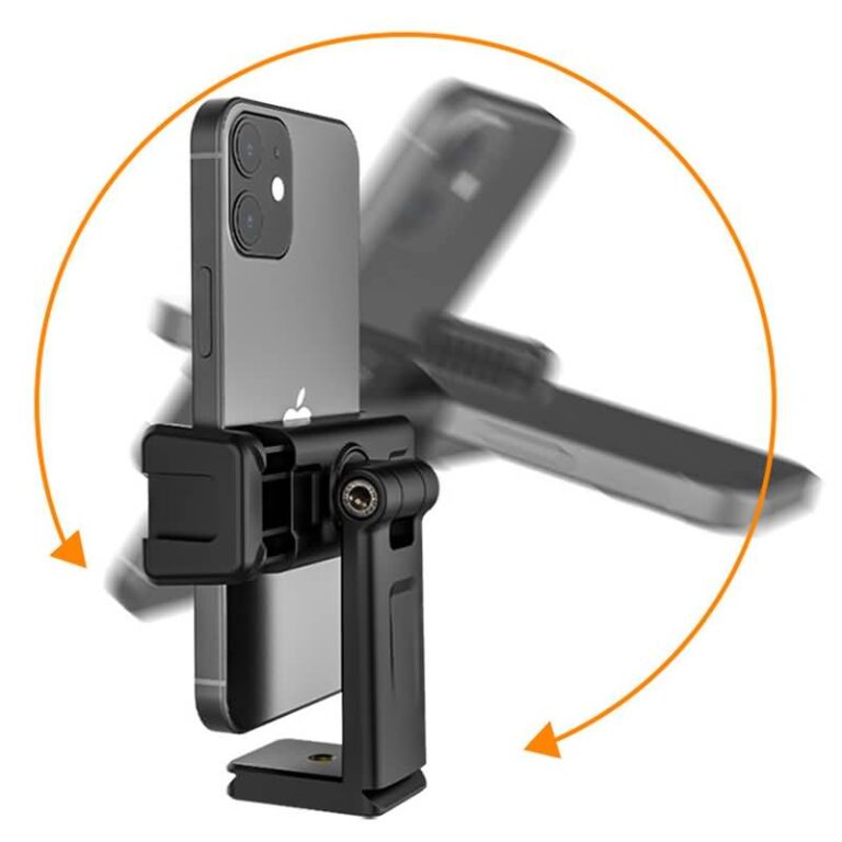 三脚 一脚 用 スマホホルダー スマホブラケット St-22 自撮り棒用 三脚固定 360°回転 角度調整 三脚 一脚用アダプター