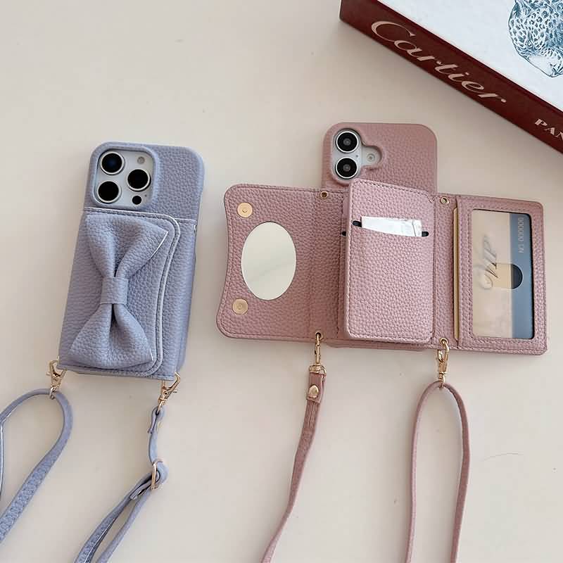 iPhone 16 背面型ケース ショルダーストラップ付き