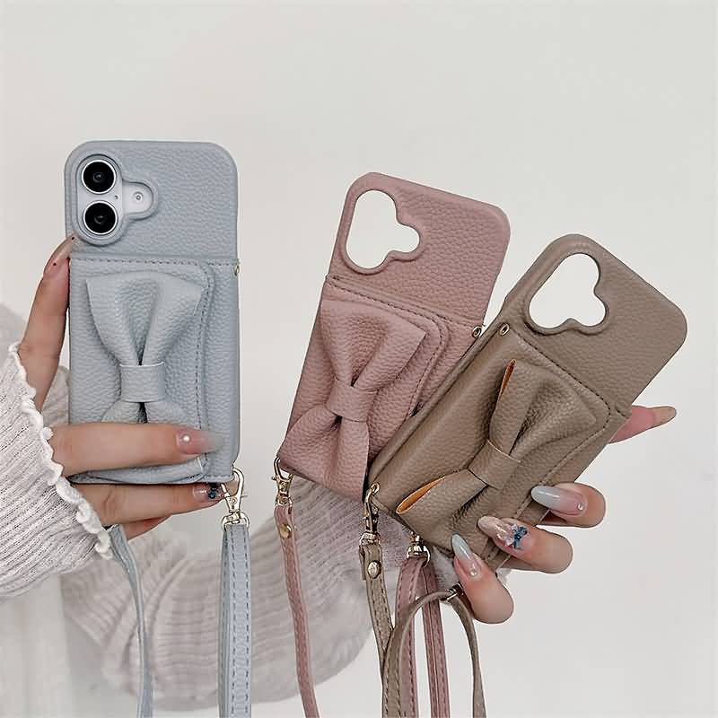 iPhone 16 背面型ケース ショルダーストラップ付き