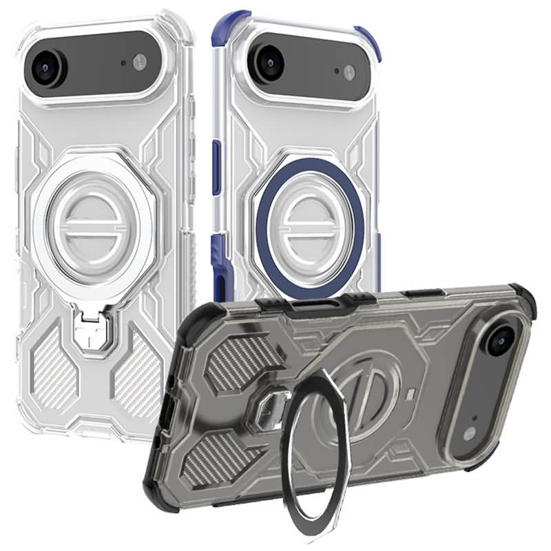 iPhone17 2in1 PC+TPU ケース magsafe対応ケース 360度回転可能 iPhone16ケース