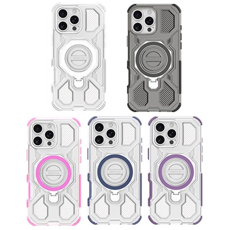 iPhone17 2in1 PC+TPU ケース magsafe対応ケース 360度回転可能 iPhone16ケース