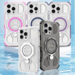 iPhone17 2in1 PC+TPU ケース magsafe対応ケース 360度回転可能 iPhone16ケース