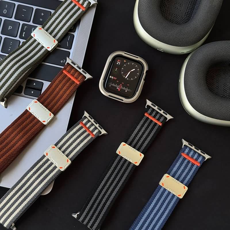 アップルウォッチ バンド マグネット式 Apple watch ナイロン バンド Apple watch 44mm 45mm 46mm 49mm ULTRA ナイロン ベルト