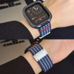 アップルウォッチ バンド マグネット式 Apple watch ナイロン バンド Apple watch 44mm 45mm 46mm 49mm ULTRA ナイロン ベルト