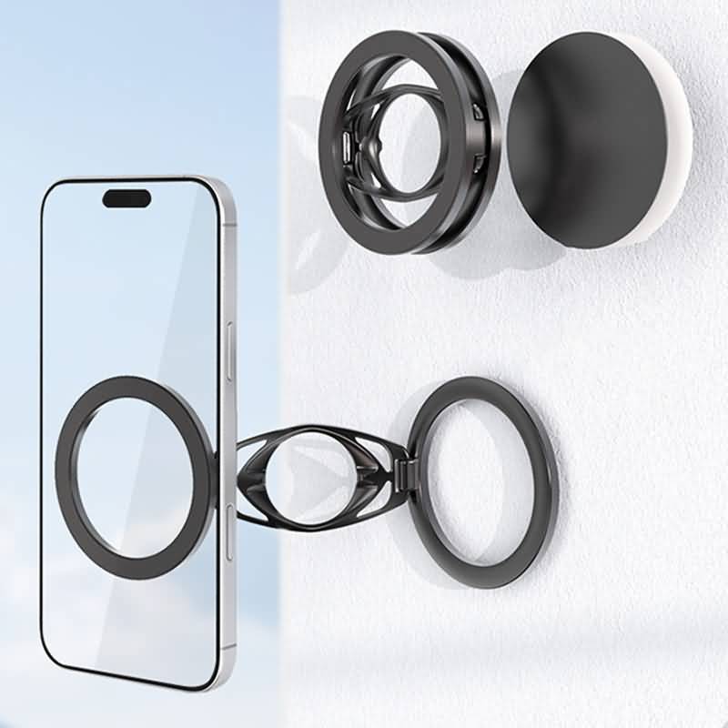アルミ合金製 折り畳式 マグネット式 スマホ スタンド Magsafe対応 スマートフォン 強磁器マグネット 全機種対応 マグネット iphone スタンド 360度 回転 落下防止