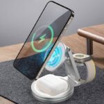 QI2 折れ畳式 3in1ワイヤレス充電器 360度回転可能 Apple watch &Air Pods充電充電可能