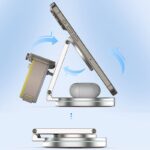 QI2 折れ畳式 3in1ワイヤレス充電器 360度回転可能 Apple watch &Air Pods充電充電可能