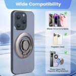 アルミ合金製 折り畳式 マグネット式 スマホ スタンド Magsafe対応 スマートフォン 強磁器マグネット 全機種対応 マグネット iphone スタンド 360度 回転 落下防止