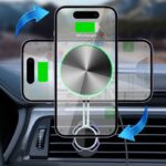 Quick view Add to compare Add to wishlist エアコン吹出口 強磁力 スマホホルダー 車載ホルダー15Wワイヤレス充電器 360度転回可能 カースタンド 簡単取外し スマホスタンド 着脱簡単