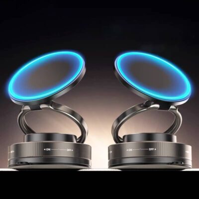 グネット式 真空 スマホホルダー 真空吸着式 携帯電話ホルダー 360度回転 電動真空吸着式スマホホ