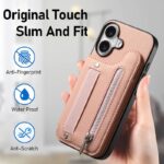 iPhone 17 背面型ケース iPhone16Pro PUレザー ケース magsafe対応ケース