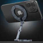 両面マグネット式 折り畳 スマホ スタンド アルミ合金製 折り畳式 マグネット式 スマホ スタンド