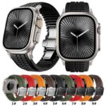 アップルウォッチ バンド Apple Watch 高品質 FKM ラバー フッ素ゴム ラバー ベルト 耐熱性 耐油性 アップルウォッチ バンド ベルト