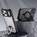 iPhone17 2in1 PC+TPU ケース magsafe対応ケース 360度回転可能 iPhone16ケース iphone全機種対応 ケース iPhone16Plus ケース スマホケース